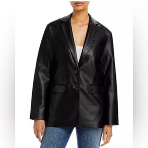 French Connection Crolenda Faux Leather Blazer